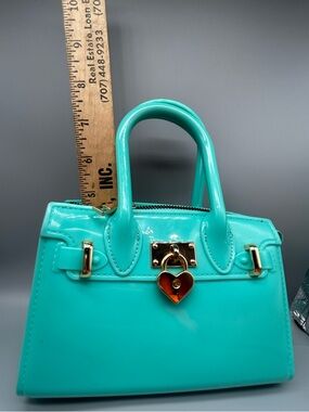 Teal Jelly Handle Women’s Bag